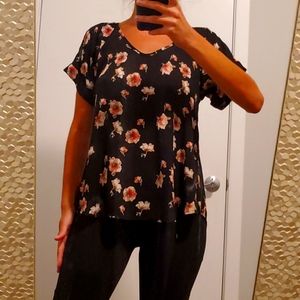 Black Floral Top